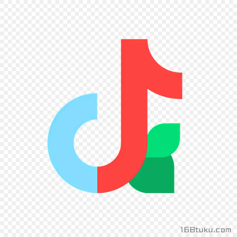 撞色拼色抖音图标png素材免抠素材