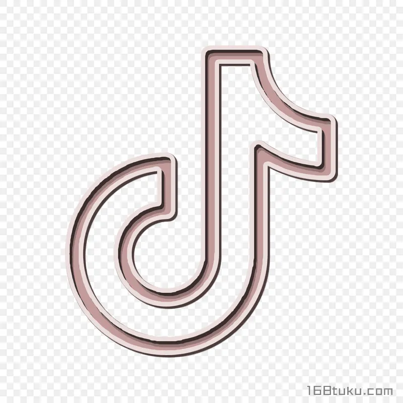 压痕抖音logo标志png素材免抠素材