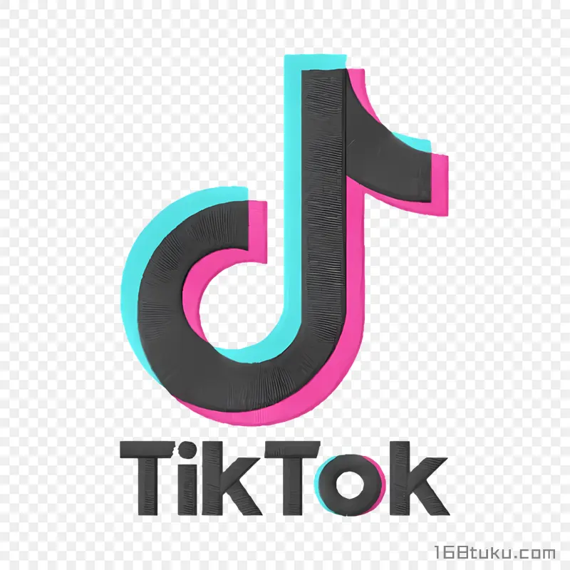 抖音TIKTOK纹理logo标志png素材免抠素材