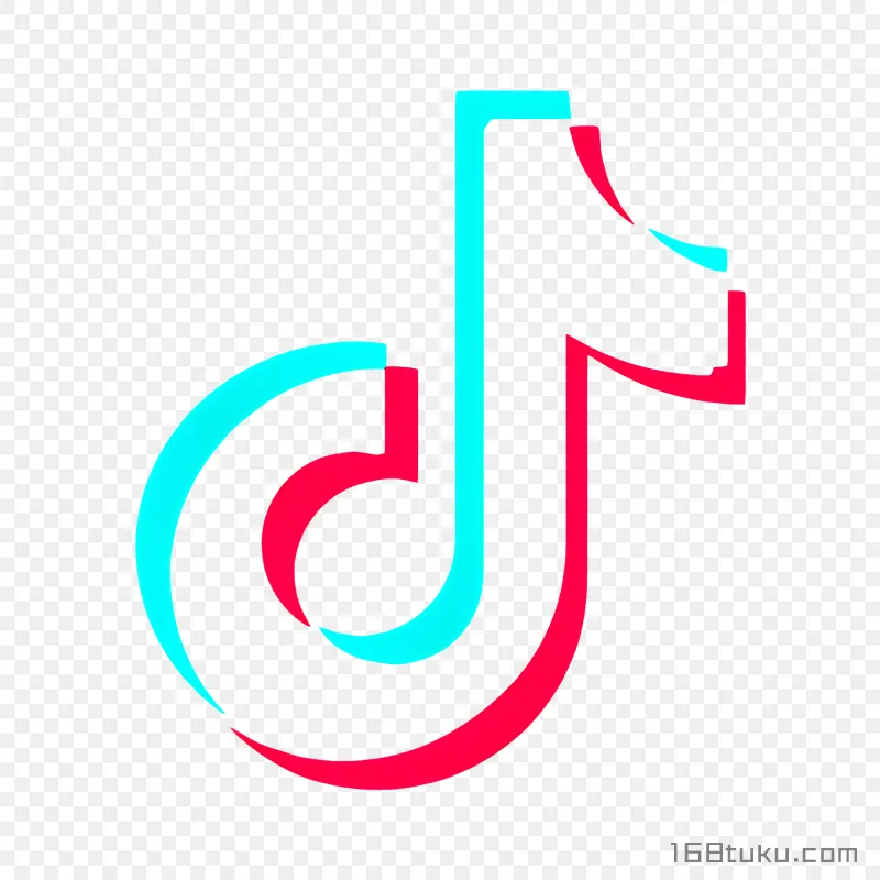 白色抖音logo标志png素材免抠素材