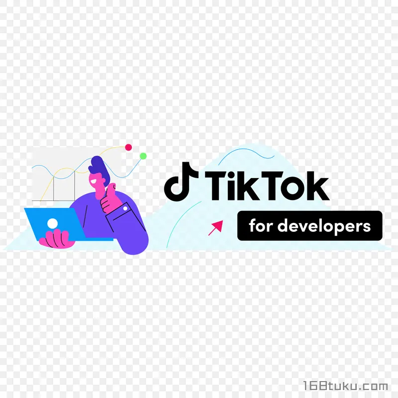 矢量人物抖音TIKTOK图标png素材免抠素材