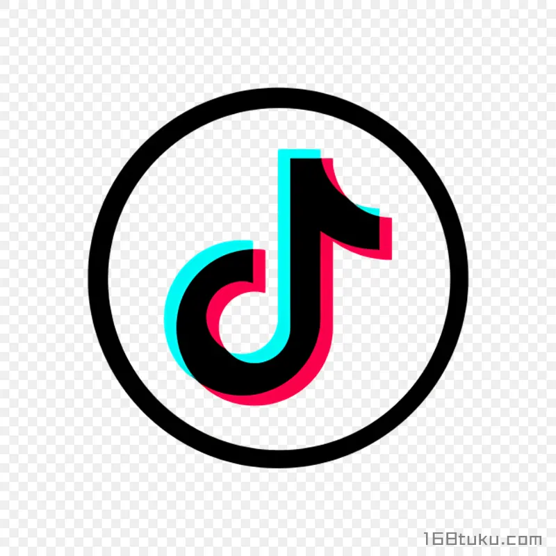 圆环抖音logo标志png素材免抠素材