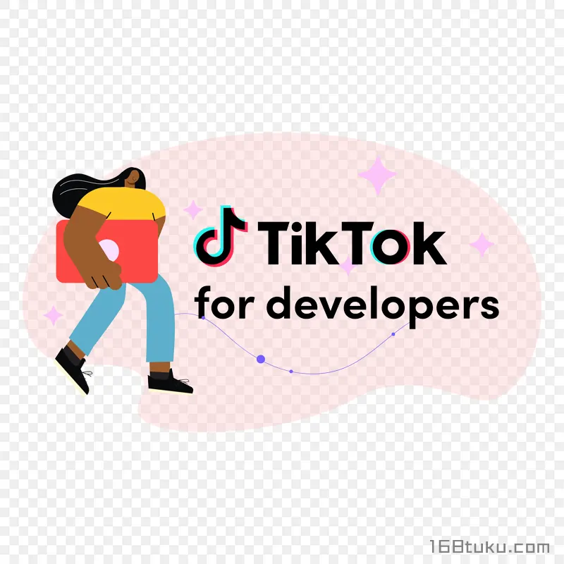 抖音TIKTOK开发人员矢量图png素材免抠素材