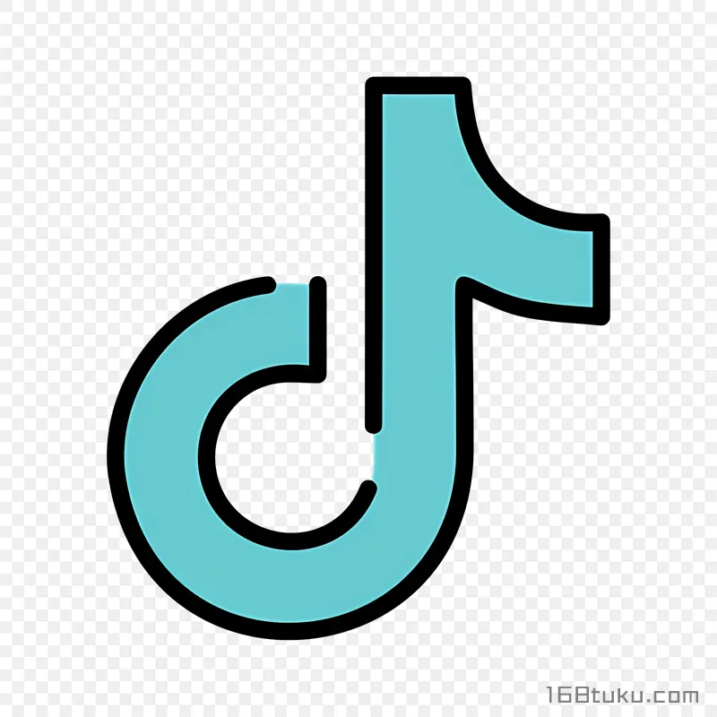 抖音描边logo标志png素材免抠素材