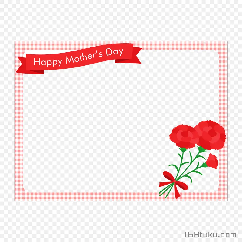 康乃馨母亲节贺卡happy mother's day png素材免费png