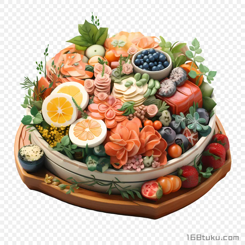 艺术水果拼盘png素材免费png