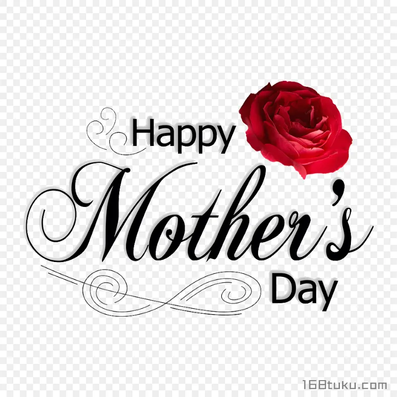 鲜花送给母亲Happy mother's day png素材免费png