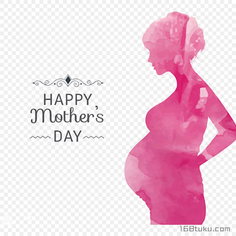 孕妇妈妈Happy mother's day png素材免费png