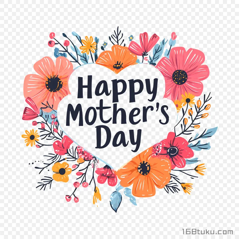 Happy mother's day母亲节png素材免费png
