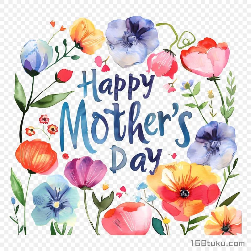 Happy mother's day母亲节png素材免费png