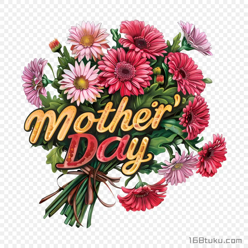 一束鲜花送给母亲mother's day png素材免费png